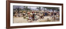 Market Day, Near Rome-Cesare Tiratelli-Framed Giclee Print