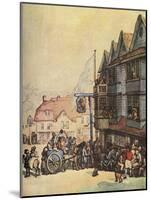 'Market Day outside the Old Red Lion at Greenwich', (1938)-Thomas Rowlandson-Mounted Giclee Print