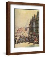 'Market Day outside the Old Red Lion at Greenwich', (1938)-Thomas Rowlandson-Framed Giclee Print
