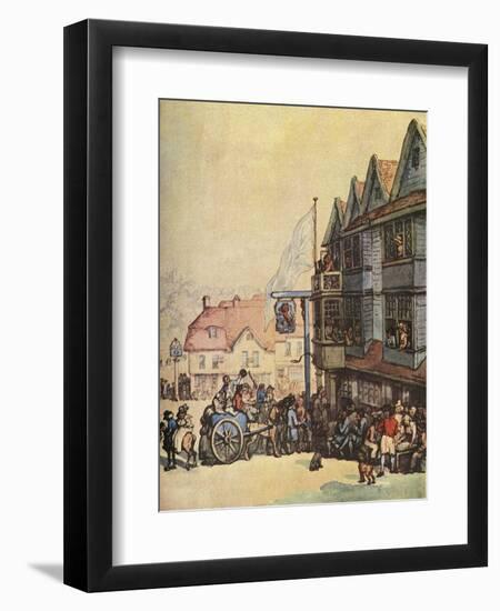 'Market Day outside the Old Red Lion at Greenwich', (1938)-Thomas Rowlandson-Framed Giclee Print