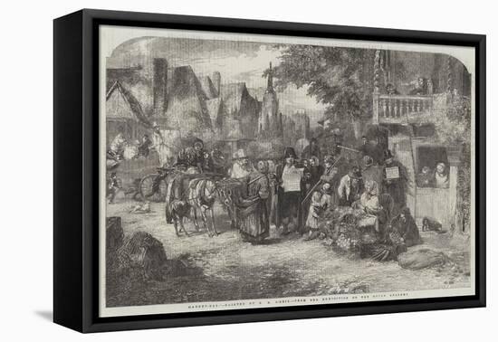 Market-Day-George Bernard O'neill-Framed Stretched Canvas