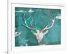 Market Deer Head-OnRei-Framed Art Print