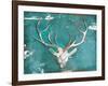 Market Deer Head-OnRei-Framed Art Print