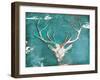 Market Deer Head-OnRei-Framed Art Print