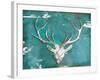 Market Deer Head-OnRei-Framed Art Print