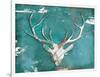 Market Deer Head-OnRei-Framed Art Print