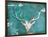 Market Deer Head-OnRei-Framed Art Print