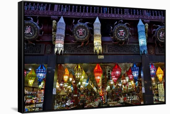 Market Evening Light Huangshan, China-Darrell Gulin-Framed Stretched Canvas