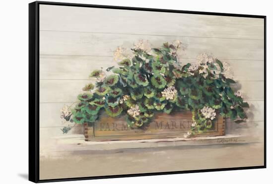 Market Geraniums Farmers Market Crop-Carol Rowan-Framed Stretched Canvas