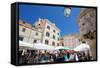 Market, Gunduliceeva Poljana, Dubrovnik, Dalmatia, Croatia, Europe-Frank Fell-Framed Stretched Canvas