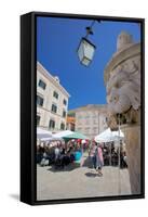Market, Gunduliceeva Poljana, Dubrovnik, Dalmatia, Croatia, Europe-Frank Fell-Framed Stretched Canvas