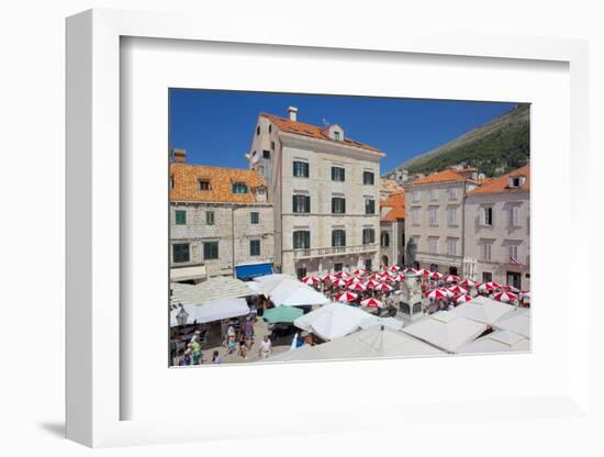 Market, Gunduliceeva Poljana, Dubrovnik, Dalmatia, Croatia, Europe-Frank Fell-Framed Photographic Print