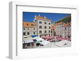 Market, Gunduliceeva Poljana, Dubrovnik, Dalmatia, Croatia, Europe-Frank Fell-Framed Photographic Print