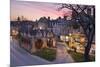 Market Hall and Cotswold Stone Cottages on High Street, Chipping Campden, Cotswolds-Stuart Black-Mounted Photographic Print