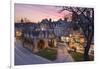 Market Hall and Cotswold Stone Cottages on High Street, Chipping Campden, Cotswolds-Stuart Black-Framed Photographic Print