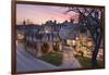 Market Hall and Cotswold Stone Cottages on High Street, Chipping Campden, Cotswolds-Stuart Black-Framed Photographic Print