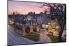 Market Hall and Cotswold Stone Cottages on High Street, Chipping Campden, Cotswolds-Stuart Black-Mounted Photographic Print