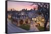 Market Hall and Cotswold Stone Cottages on High Street, Chipping Campden, Cotswolds-Stuart Black-Framed Stretched Canvas