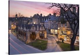 Market Hall and Cotswold Stone Cottages on High Street, Chipping Campden, Cotswolds-Stuart Black-Stretched Canvas