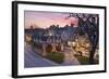 Market Hall and Cotswold Stone Cottages on High Street, Chipping Campden, Cotswolds-Stuart Black-Framed Photographic Print