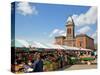 Market Hall and Market Stalls, Chesterfield, Derbyshire, England, United Kingdom, Europe-Frank Fell-Stretched Canvas