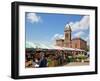 Market Hall and Market Stalls, Chesterfield, Derbyshire, England, United Kingdom, Europe-Frank Fell-Framed Photographic Print