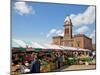 Market Hall and Market Stalls, Chesterfield, Derbyshire, England, United Kingdom, Europe-Frank Fell-Mounted Photographic Print