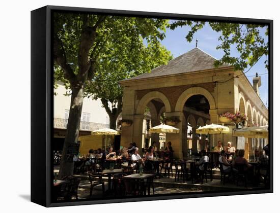 Market Hall, Lalinde, Dordogne, France. Europe-Peter Richardson-Framed Stretched Canvas