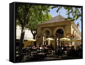 Market Hall, Lalinde, Dordogne, France. Europe-Peter Richardson-Framed Stretched Canvas