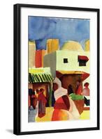 Market In Algiers-Auguste Macke-Framed Art Print