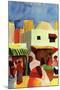 Market In Algiers-Auguste Macke-Mounted Art Print