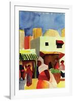 Market In Algiers-Auguste Macke-Framed Art Print