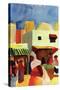 Market In Algiers-Auguste Macke-Stretched Canvas