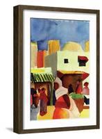 Market in Algiers-Auguste Macke-Framed Art Print