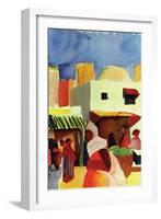 Market in Algiers-Auguste Macke-Framed Art Print