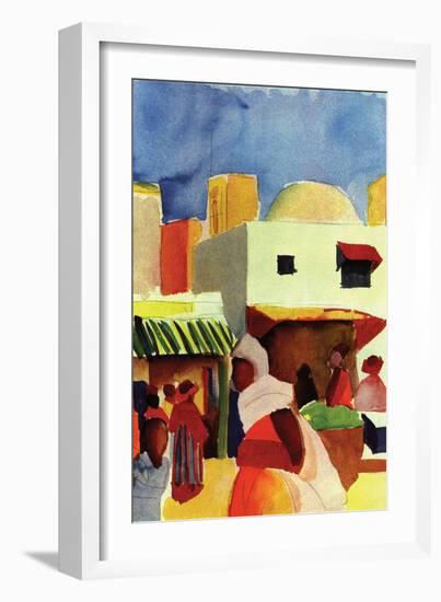 Market in Algiers-Auguste Macke-Framed Art Print