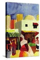 Market In Algiers-Auguste Macke-Stretched Canvas