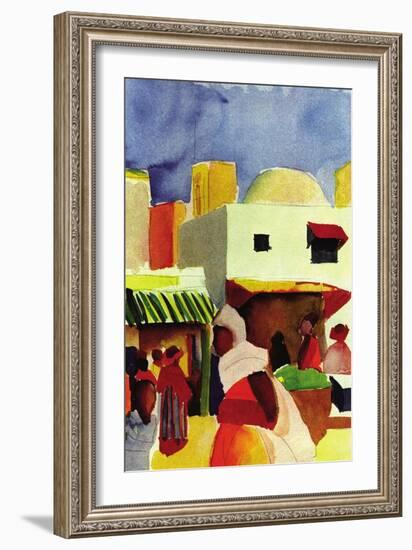 Market In Algiers-Auguste Macke-Framed Art Print