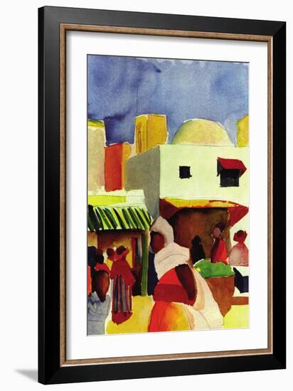 Market In Algiers-Auguste Macke-Framed Art Print