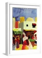 Market In Algiers-Auguste Macke-Framed Art Print