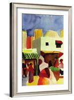 Market In Algiers-Auguste Macke-Framed Art Print