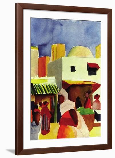 Market In Algiers-Auguste Macke-Framed Art Print