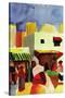 Market In Algiers-Auguste Macke-Stretched Canvas