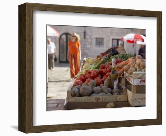 Market in Dubrovnik, Dalmatia, Croatia-Joern Simensen-Framed Photographic Print