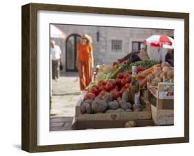 Market in Dubrovnik, Dalmatia, Croatia-Joern Simensen-Framed Photographic Print