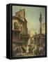 Market in Florence-Giuseppe Moricci-Framed Stretched Canvas