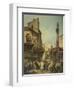 Market in Florence-Giuseppe Moricci-Framed Giclee Print