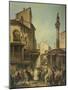 Market in Florence-Giuseppe Moricci-Mounted Giclee Print