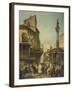 Market in Florence-Giuseppe Moricci-Framed Giclee Print