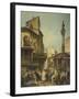 Market in Florence-Giuseppe Moricci-Framed Giclee Print